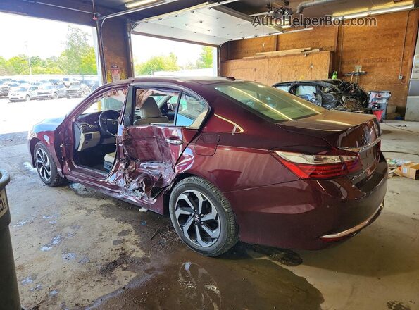 1HGCR2F80HA105575 2017 HONDA ACCORD Maroon Trasero izquierdo