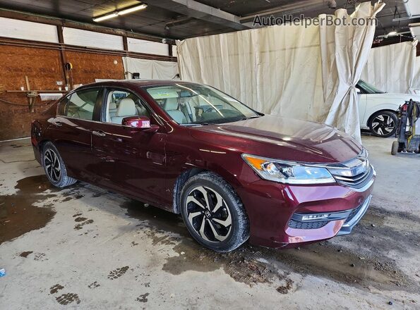 1HGCR2F80HA105575 2017 HONDA ACCORD Maroon Delantero derecho