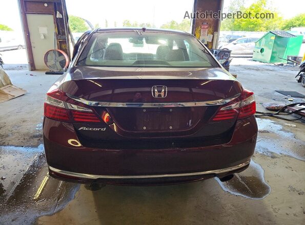 1HGCR2F80HA105575 2017 HONDA ACCORD Maroon Vista trasera