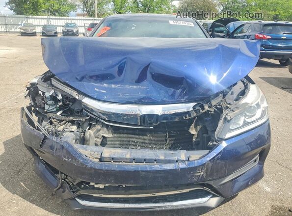 1HGCR2F81GA028309 2016 HONDA ACCORD Blue Widok z przodu