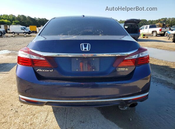 1HGCR2F81HA153683 2017 HONDA ACCORD Blue Rear view