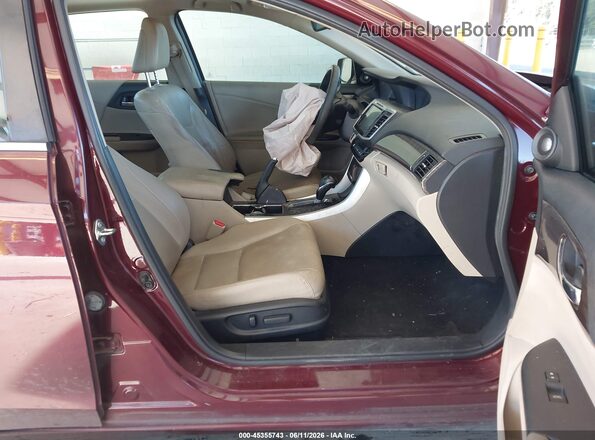 1HGCR2F82HA117517 2017 HONDA ACCORD Burgundy Вид салону спереду