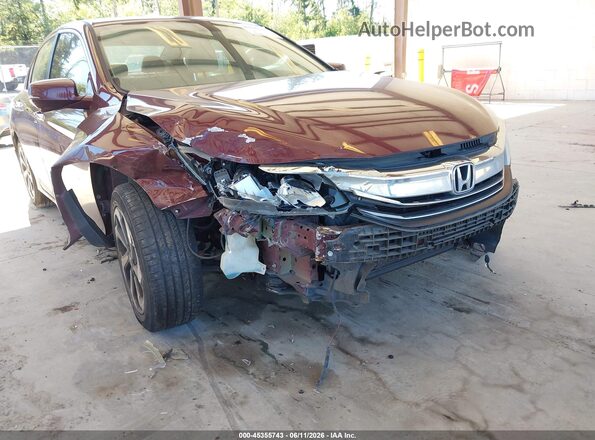 1HGCR2F82HA117517 2017 HONDA ACCORD Burgundy Вид спереду