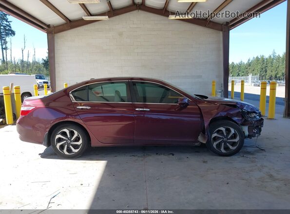 1HGCR2F82HA117517 2017 HONDA ACCORD Burgundy Панорамний вид салону 360°