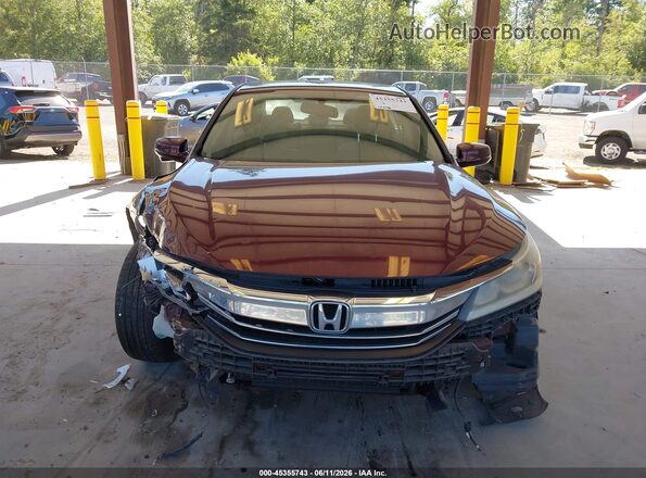 1HGCR2F82HA117517 2017 HONDA ACCORD Burgundy Вид задньої частини салону