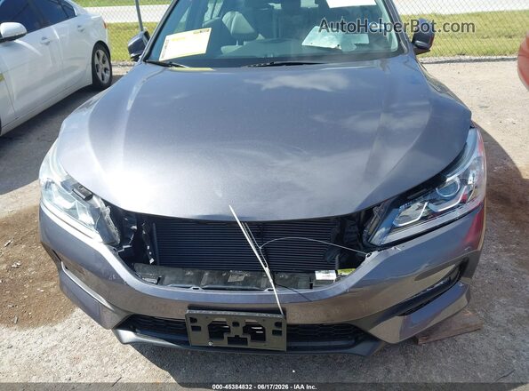 1HGCR2F83GA050490 2016 HONDA ACCORD Gray Вид щитка приладів