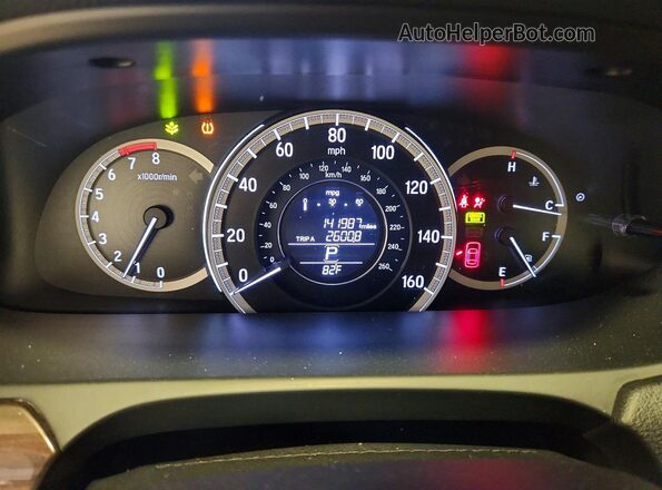 1HGCR2F83HA229727 2017 HONDA ACCORD Черный Вид щитка приборов