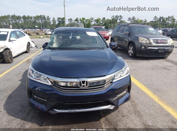 1HGCR2F84HA231194 2017 HONDA ACCORD Blue Dashboard view