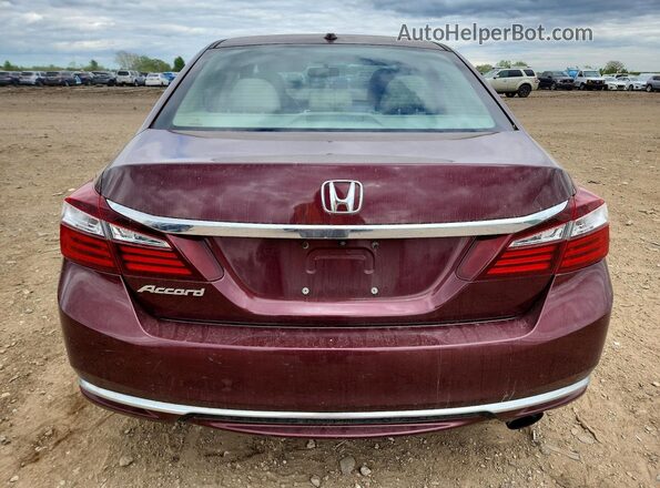 1HGCR2F85GA144144 2016 HONDA ACCORD Burgundy უკანა ხედი