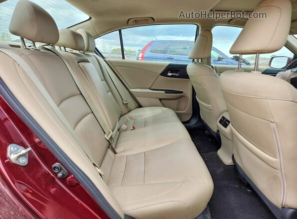 1HGCR2F85GA144144 2016 HONDA ACCORD Burgundy უკანა სავარძლების ხედი