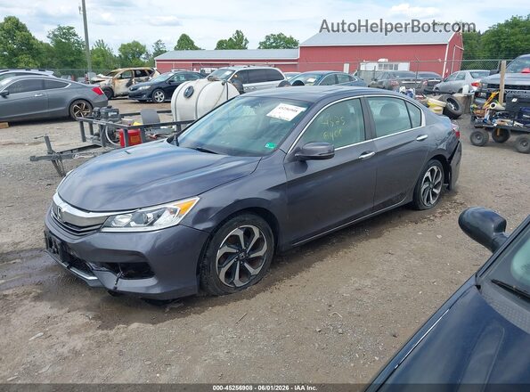 1HGCR2F85GA149568 2016 HONDA ACCORD Gray წინა მარცხენა ხედი სამი მეოთხედიდან