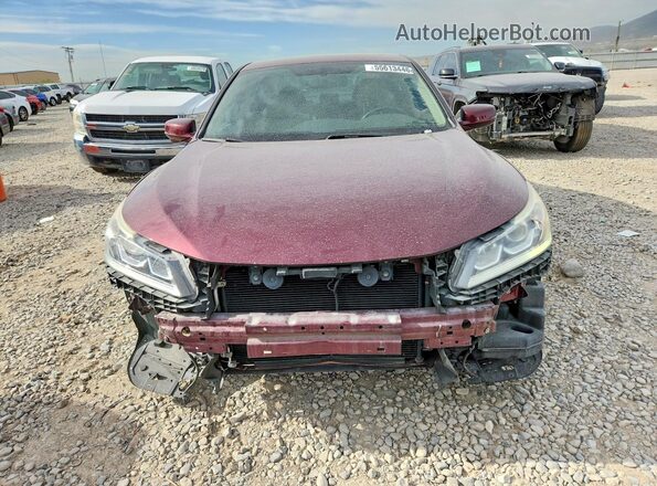 1HGCR2F86HA166851 2017 HONDA ACCORD Burgundy Widok z przodu