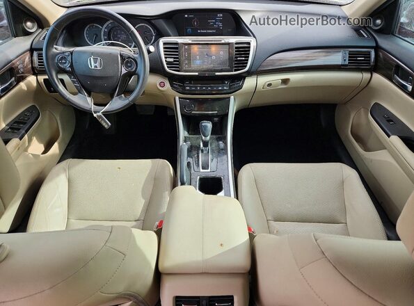 1HGCR2F86HA166851 2017 HONDA ACCORD Burgundy Widok deski rozdzielczej