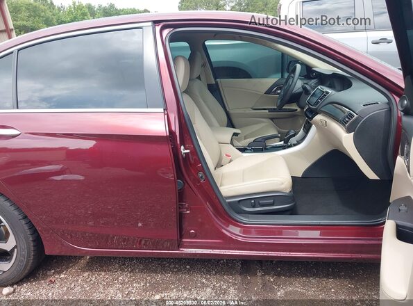 1HGCR2F87GA101330 2016 HONDA ACCORD Красный Вид салона спереди