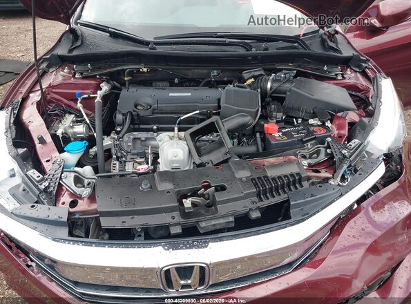 1HGCR2F87GA101330 2016 HONDA ACCORD Красный Вид сзади