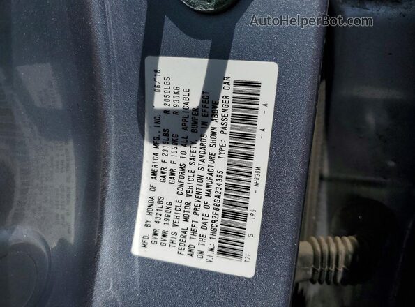 1HGCR2F88GA234355 2016 HONDA ACCORD Silver 
