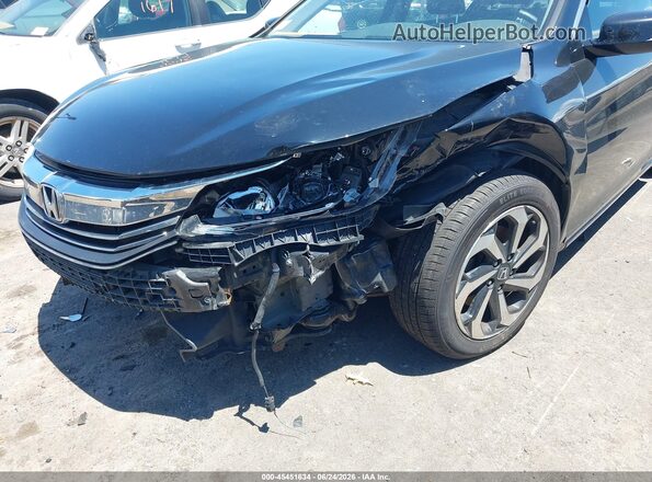 1HGCR2F89GA233750 2016 HONDA ACCORD Black Widok z przodu
