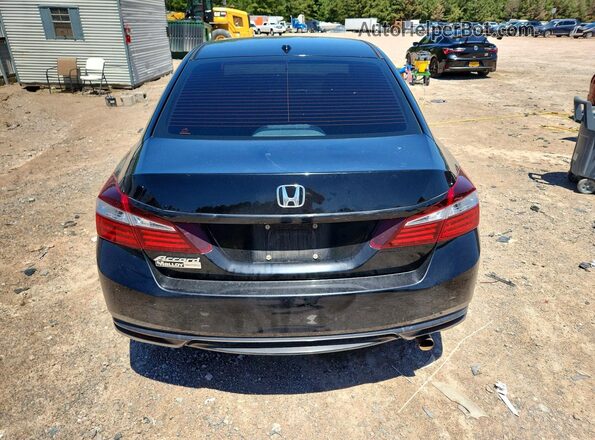 1HGCR2F8XGA014327 2016 HONDA ACCORD Black Вид ззаду