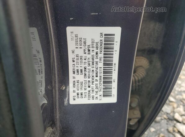 1HGCR2F8XHA110119 2017 HONDA ACCORD Синий 