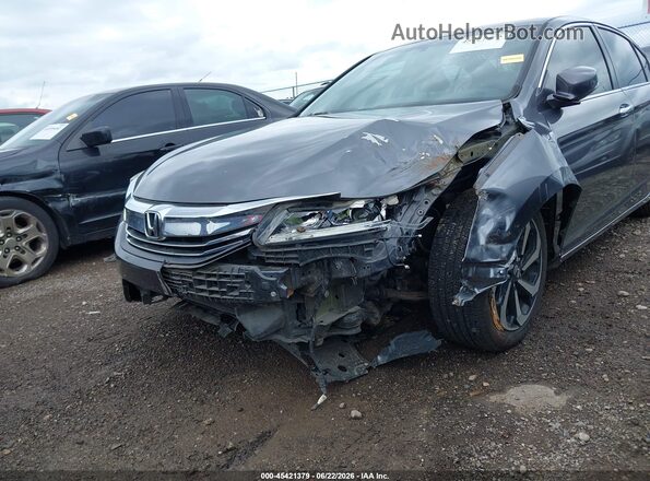 1HGCR2F8XHA242927 2017 HONDA ACCORD Gray Front view