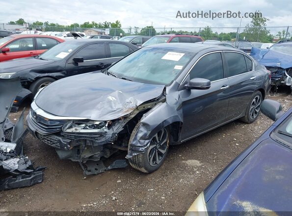 1HGCR2F8XHA242927 2017 HONDA ACCORD Gray Front left