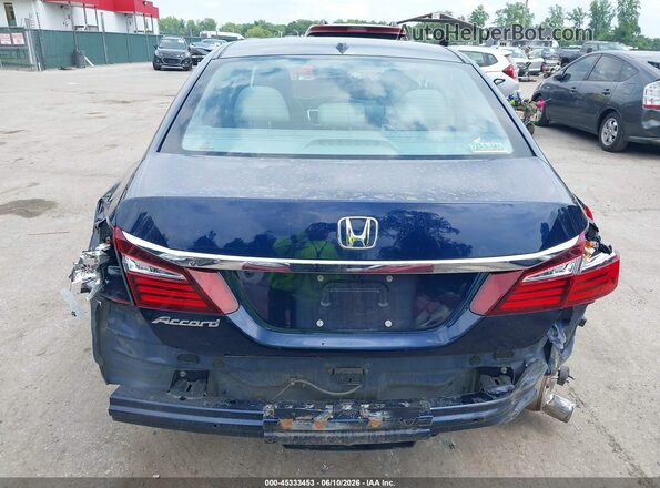 1HGCR2F92GA086311 2016 HONDA ACCORD Blue Widok z przodu