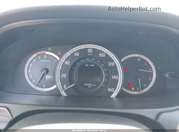 1HGCR3F03GA010958 2016 HONDA ACCORD Белый Вид задних сидений