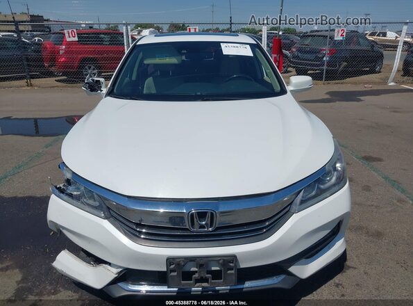 1HGCR3F03GA010958 2016 HONDA ACCORD Белый Вид щитка приборов