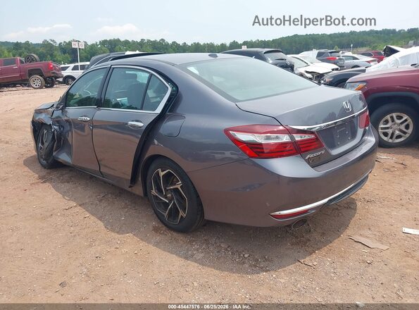 1HGCR3F80GA016707 2016 HONDA ACCORD Gray Trasero izquierdo