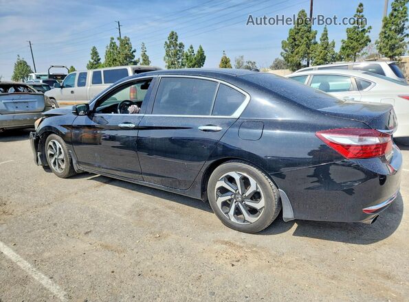1HGCR3F81GA008258 2016 HONDA ACCORD Black Trasero izquierdo