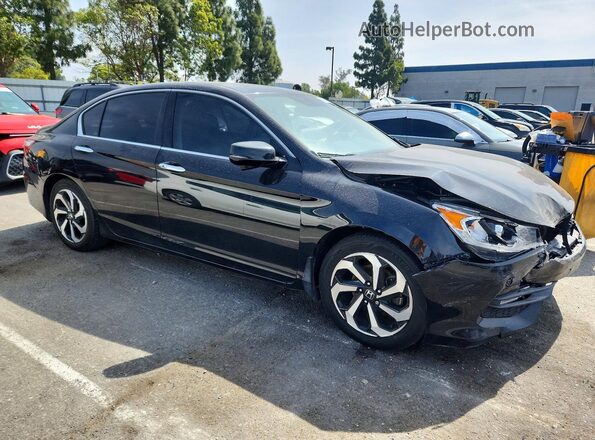 1HGCR3F81GA008258 2016 HONDA ACCORD Black Delantero derecho