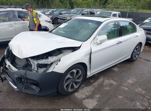 1HGCR3F81GA008518 2016 HONDA ACCORD White წინა მარცხენა ხედი სამი მეოთხედიდან