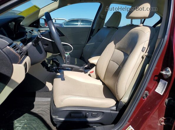 1HGCR3F82HA004043 2017 HONDA ACCORD Бордовый Вид салона спереди