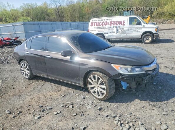 1HGCR3F82HA004155 2017 HONDA ACCORD Коричневый 