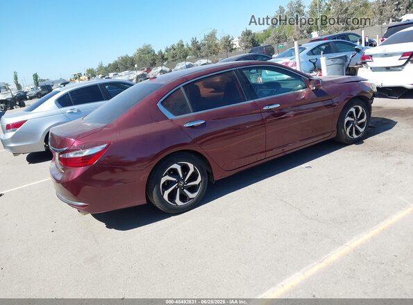 1HGCR3F82HA024955 2017 HONDA ACCORD Бордовый Задняя правая четверть