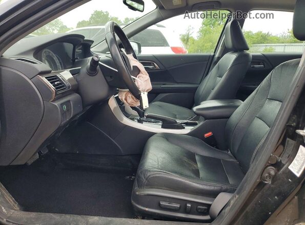 1HGCR3F83HA001930 2017 HONDA ACCORD Black Вид салону спереду