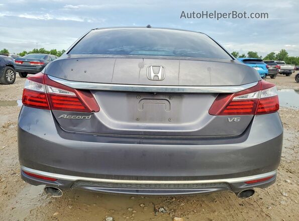 1HGCR3F85GA001362 2016 HONDA ACCORD Серый Вид сзади