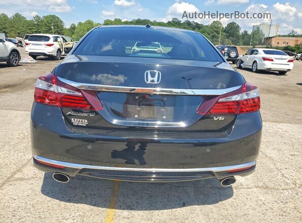 1HGCR3F86HA033237 2017 HONDA ACCORD Black Rear view