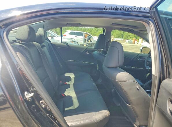 1HGCR3F86HA033237 2017 HONDA ACCORD Black Rear seats view