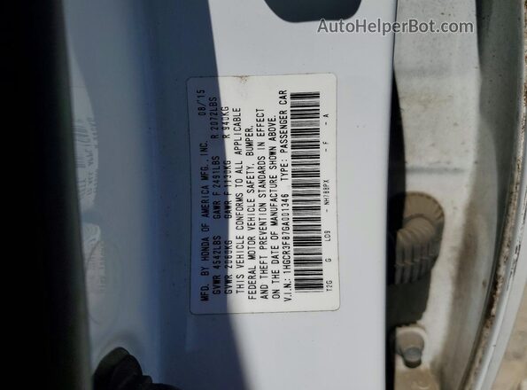 1HGCR3F87GA001346 2016 HONDA ACCORD White Շարժիչի բաժամունքի տեսք