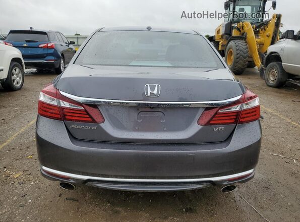 1HGCR3F87GA007535 2016 HONDA ACCORD Gray Vista trasera