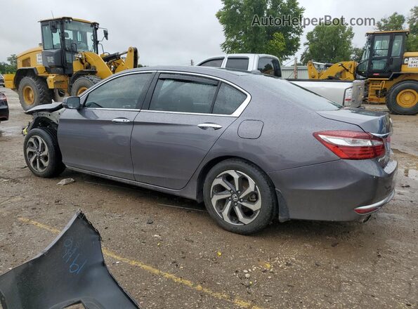1HGCR3F87GA007535 2016 HONDA ACCORD Gray Trasero izquierdo