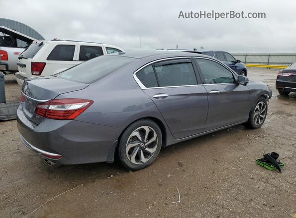1HGCR3F87GA007535 2016 HONDA ACCORD Gray Trasero derecho