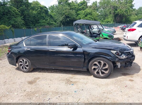1HGCR3F87GA034704 2016 HONDA ACCORD Black უკანა სალონის ხედი