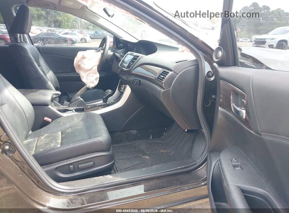 1HGCR3F8XGA024197 2016 HONDA ACCORD Коричневый Вид салона спереди