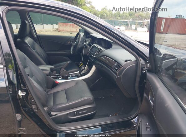 1HGCR3F93GA012529 2016 HONDA ACCORD Черный Вид салона спереди