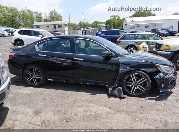 1HGCR3F97GA014221 2016 HONDA ACCORD Black Սալոնի հետևի տեսք