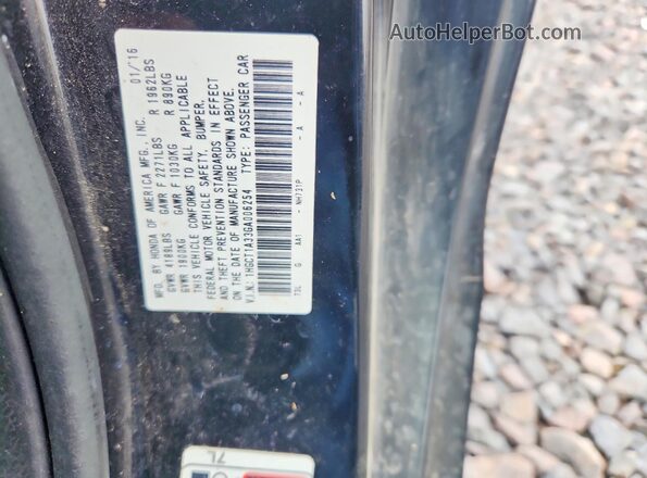 1HGCT1A33GA006254 2016 HONDA ACCORD Black 