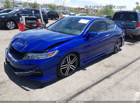 1HGCT2B01HA005471 2017 HONDA ACCORD Синий Передняя левая четверть