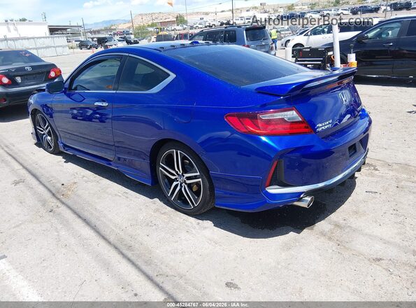 1HGCT2B01HA005471 2017 HONDA ACCORD Синий Задняя левая четверть
